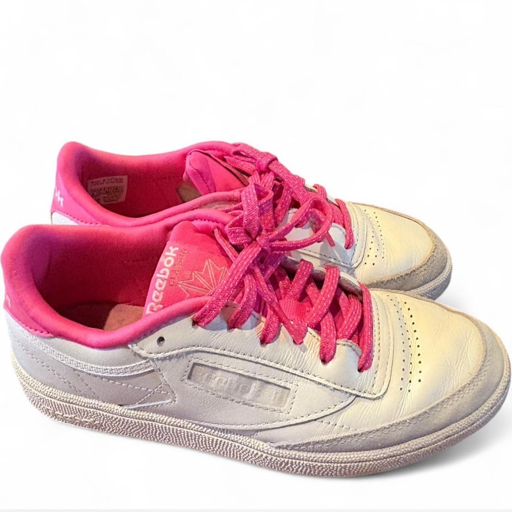 Reebok Club C 85 Women’s Size 6 Shoes “Atomic Pink” Leather Suede
